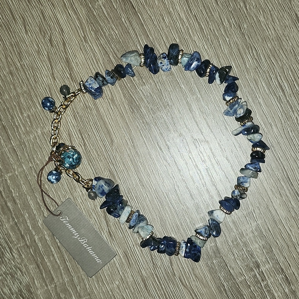 Tommy Bahama Blue and White Stone Necklace